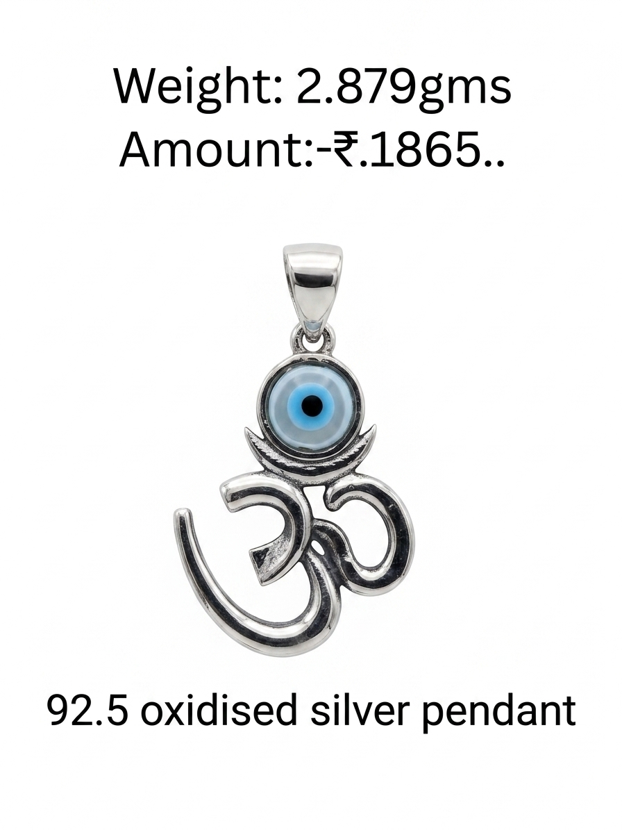 Nazar Om Pendant · 92.5 Silver