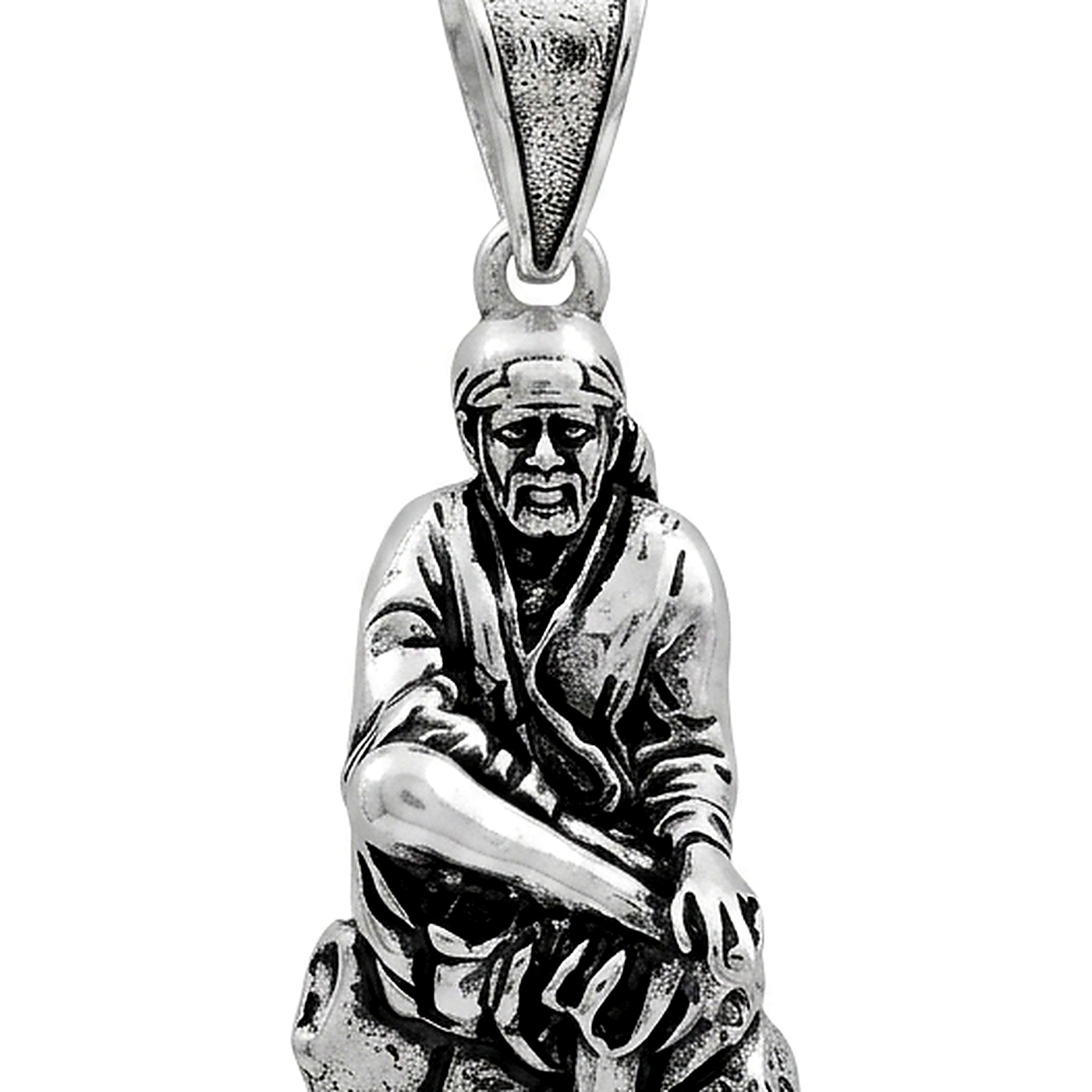 Shirdi Sai Baba Pendant — 92.5 Oxidised